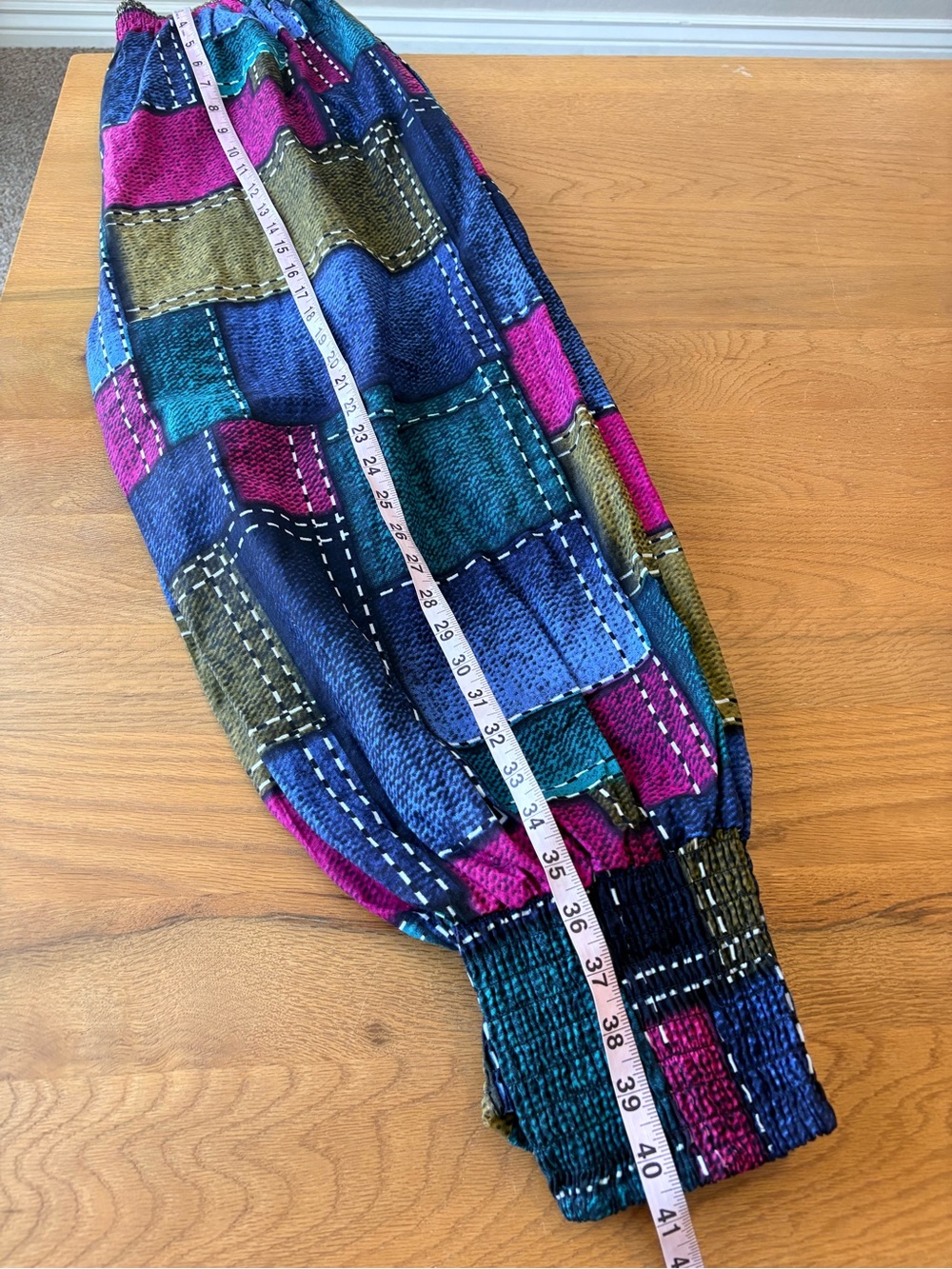 Kara Chic by NF Patchwork Elastic-Waist Harem Joggers one size fits most - Picture 5 of 7